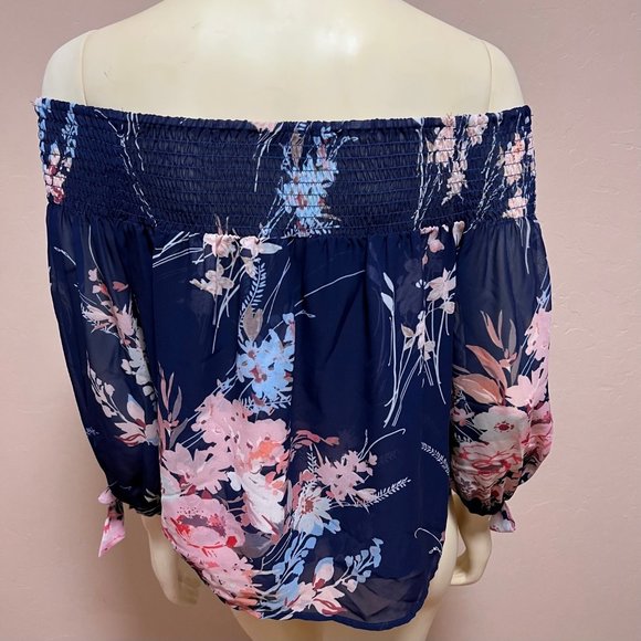 Yumi Kim - Cabana Top - XS - Color: Botanical Garden Navy - Picture 3 of 6